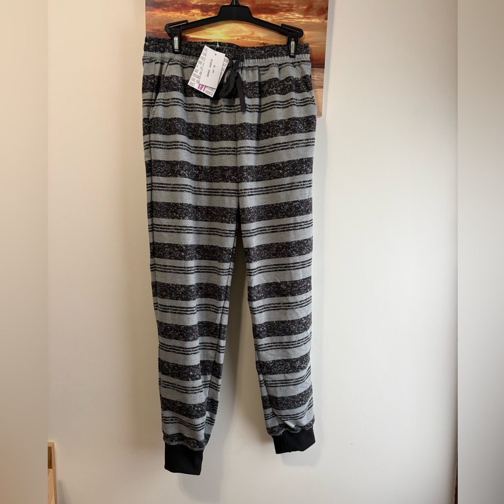 Lularoe gray striped Jax jogger pants M medium nwt - Picture 2 of 10
